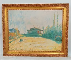 Buy Antique Oil On Canvas Alfred Sisley Dated 1889 With Frame In Golden Leaf Nice • 504.80£
