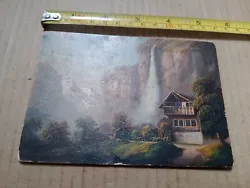 Buy Small Picture Of Mountain Chalet On Card. • 6.50£