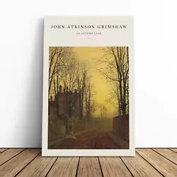 Buy An Autumn Lane By John Atkinson Grimshaw Canvas Wall Art Print Framed Picture • 24.95£