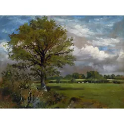 Buy Lionel Bicknell Constable Tree In A Meadow Painting Huge Wall Art Poster Print • 18.49£