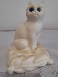 Buy Cat On Pillow Handmade Alabaster Sculpture • 9.99£