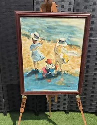 Buy Newlyn Impressionist Style Children On Beach Oil Painting • 45£