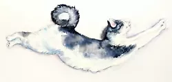 Buy Cat Painting Original Watercolour • 28£