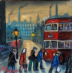 Buy JAMES DOWNIE  Oil Painting Latest From My Art     Shed,  Works Bus 30x30cm • 80£