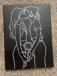 Buy Lesbian Kiss Women Lgbt Gay Friend, Handmade Acrylic Painting Canvas 12” X 9” • 34£