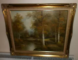 Buy C Inness - Large Gilt Framed Oil On Canvas Painting - Forest Landscape / Signed • 79.99£