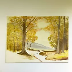 Buy Acrylic Painting Woods By A Field 1965 • 20.39£