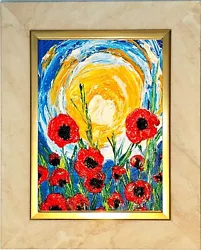Buy Poppies Original Oil Painting Small Art Impasto Painting Poppy Original Art  Art • 35.94£