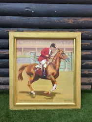 Buy OUBLIN HORSE SHAW RACING VINTAGE FRAMED ORIGINAL OIL By JANICE LATHAM 1/2 • 675£