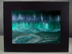 Buy Mighty, Northern Lights Art, Bob Ross Style, The Cairngorms, Wall Art, Framed • 14.99£