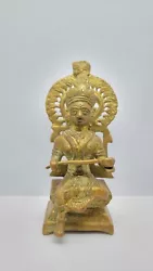 Buy Antique Hindu Goddess Annapurna Holding Serving Spoon Bronze Sculpture, 5 1/4   • 163.48£