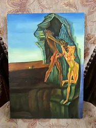 Buy SALVADOR DALI - Amazing Oil Canvas - Surrealism Style - Signed - Stamped - A1 • 113.59£