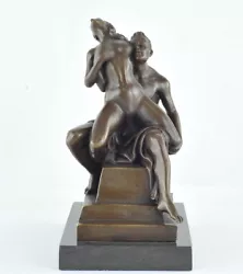Buy Statue Twosome Sexy Art Deco Style Art Nouveau Style Bronze Signed Sculpture • 159.50£
