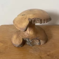 Buy Hand Carved Wooden Mushroom Toadstool Oak Root Ornamental Sculpture Garden Decor • 24£