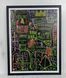 Buy Jean-michel Basquiat Acrylic On Canvas Dated 1982 With Frame In Good Condition • 311.20£