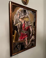 Buy Thor Battle With Giants Of Jotunheim Oil Painting On Canvas • 150£