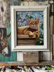 Buy Original Oil Painting  Wild Animal  Cat  25x20cm    UNFRAMED • 57.99£