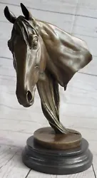 Buy Large Horse Head Bust Statue Ornament Sculpture Original Artwork Bronze Figure • 271.52£