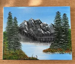 Buy Original Oil Painting On Canvas 11x14 Signed And Dated Bob Ross Style • 28.58£