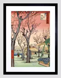 Buy Painting Japanese Woodblock Cherry Blossom Tree Park Framed Art Print B12x10830 • 26.99£