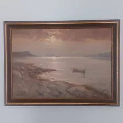 Buy Coast Sunset Impressionist Oil Painting Signed Buthils • 5£