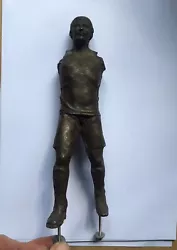 Buy Football Player ? Statue Brass/bronze Metal Sports Decor Heavy Figurine 8 1/2” • 9.99£