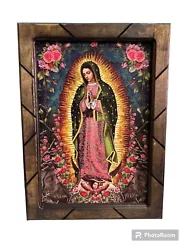 Buy OUR LADY OF GUADALUPE ,LITHOGRAPH FRAMED PRINT ,18  X 13  , Quality , Wood Frame • 33.61£