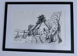 Buy Wall Art Print, Black & White, Welsh Church, Original, Home Decor, Framed. • 15£