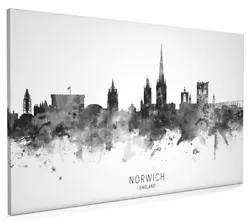 Buy Norwich Skyline, Poster, Canvas Or Framed Print, Watercolour Painting 11521 • 14.99£