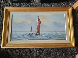 Buy Colin Moore Canvas Framed Painting Boat 1940s No82 Signed Rare • 85£