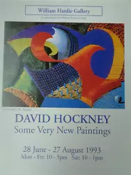 Buy David Hockney Art Poster Exhibit William Hardie Gallery Some Very New Paintings • 27.95£
