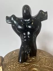 Buy Toscano Design Nude Naked Greek Apollo Male Torso Sculpture In Black *Rare* • 98.03£