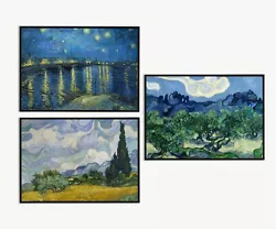 Buy Van Gogh Set Of 3 Oil Painting Living Room Print Poster Picture Landscape Gift • 5.99£