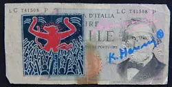 Buy Andy Warhol/Keith Haring 1000 Lire Banknote/Bill, Hand Sign, Certificate • 85.99£