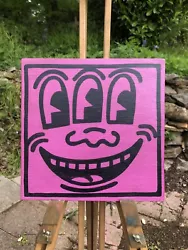 Buy Keith Haring - Three Eyed Face, Monster - 1982 Pink • 25£