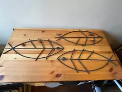 Buy Vintage Mid Century Wire Wall Art Fish Sculptures Set Of Three #0641 • 122.53£