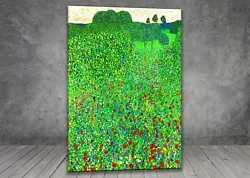 Buy Gustav Klimt A Field Of Poppies Or Mohnfeld CANVAS PAINTING 1183x • 19.80£