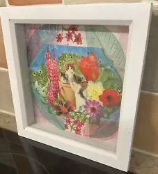 Buy Original Collage By Anita Box Frame Cats Garden Flowers Painting Nature • 11£