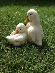 Buy Cute Beige Baby Ducks Ducklings Home Garden Statue Sculpture Decorative Ornament • 12.99£