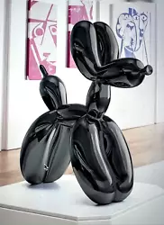 Buy Jeff Koons (After): Balloon Dog L Graph Black Sculpture Cold Cast Resin COA Mint • 500£