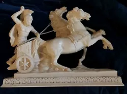 Buy A. Santini Roman Chariot Gladiator Art Sculpture Italy Signed - Vintage No Whip. • 50£