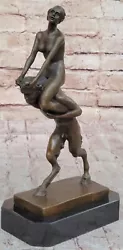 Buy Handmade Franz Bergman Signed Bronze Female  Satyr Erotic Art Figurine Deal NR • 89.29£
