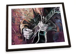 Buy Guitar Music Paint Repro FRAMED ART PRINT Picture Poster Artwork • 10.99£