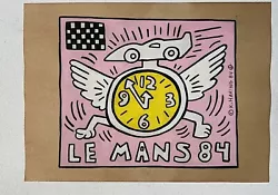 Buy Keith Haring Painting On Paper (Handmade) Signed And Stamped Mixed Media • 101.11£
