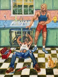 Buy Original Gay Male Interest Art Oil Painting By Daniel W Green Nude Man Vintage • 232.98£