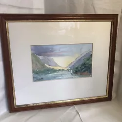Buy Original Watercolour Of Grasmere Lake Cumbria 11.5 X 13” Signed Framed Painting • 19.95£