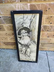 Buy London Market Woman Walking Dogs Original Victorian Watercolour & Wash Painting • 19.99£
