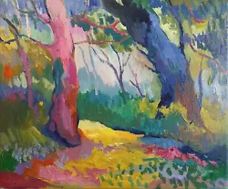 Buy Original Fauvist Landscape Painting - Art - Colourful Forest After Andre Derain • 25£