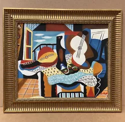 Buy Vintage Oil Painting On Canvas After Pablo Picasso Signed Framed 30 1/2”x26 1/2” • 98.03£