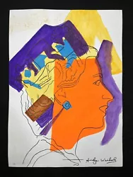 Buy Andy Warhol  (Handmade) Drawing - Painting On Old Paper Signed & Stamped • 106.20£